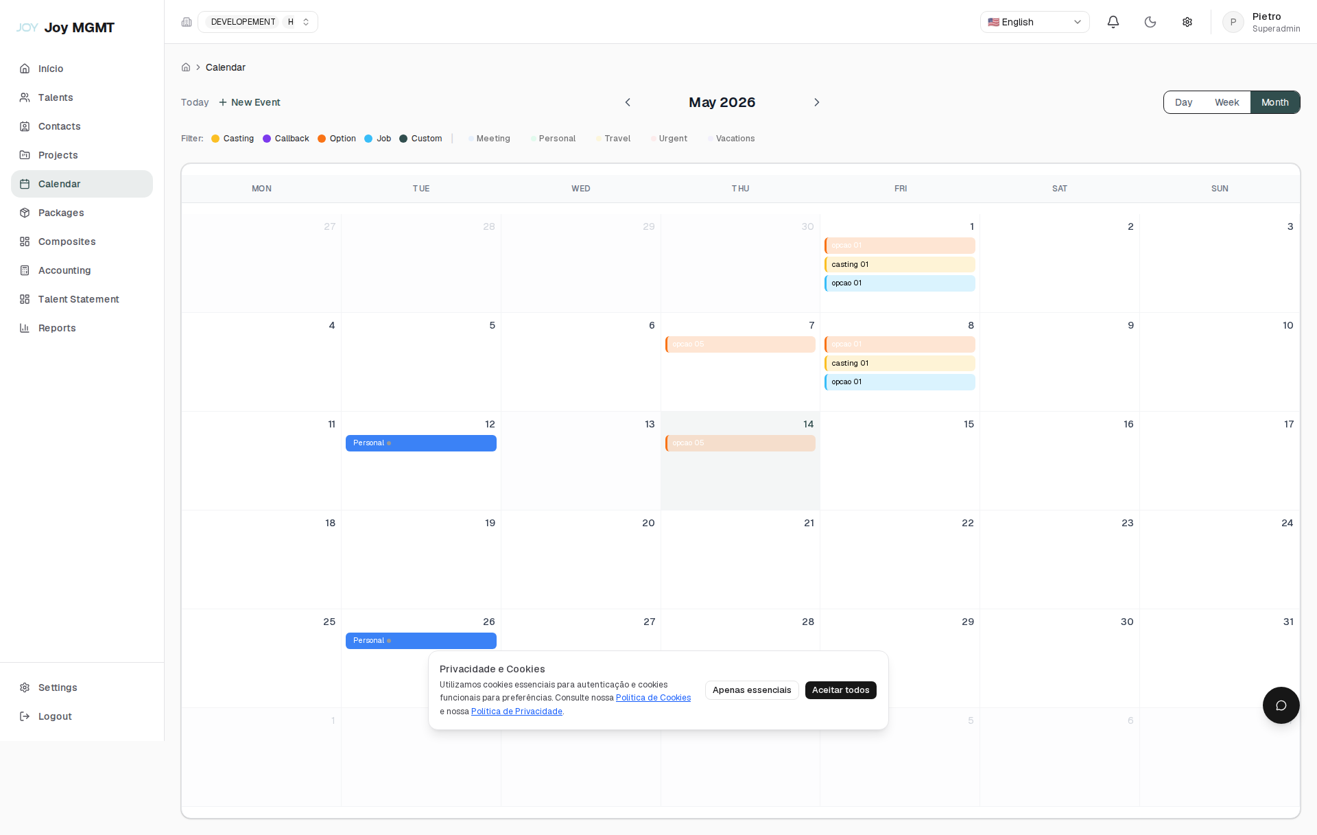 Calendário