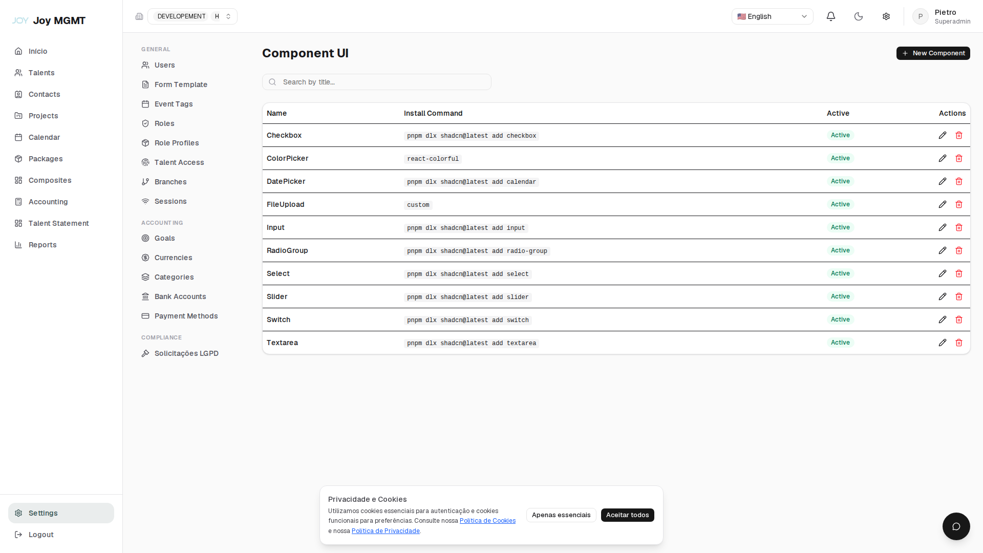 Componentes UI